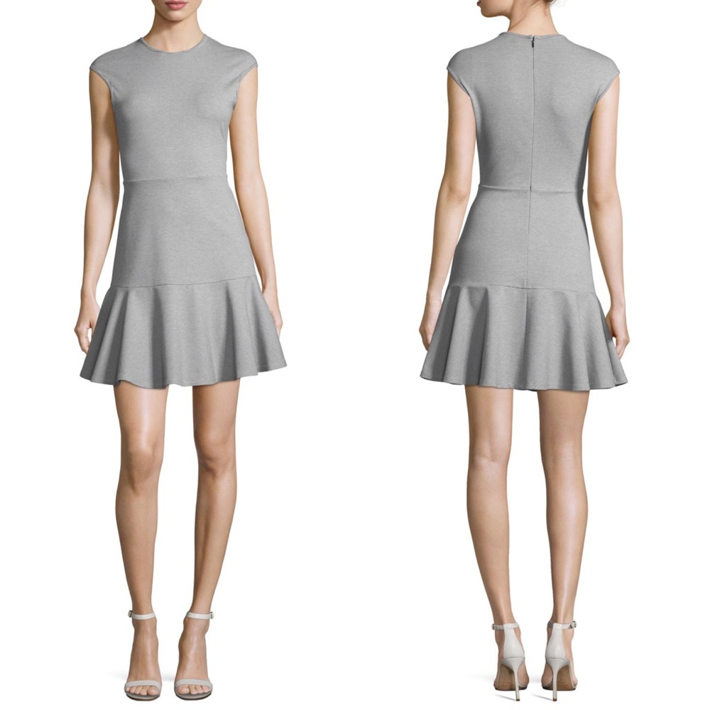 Theory black white stripe fit flare dress- size 10